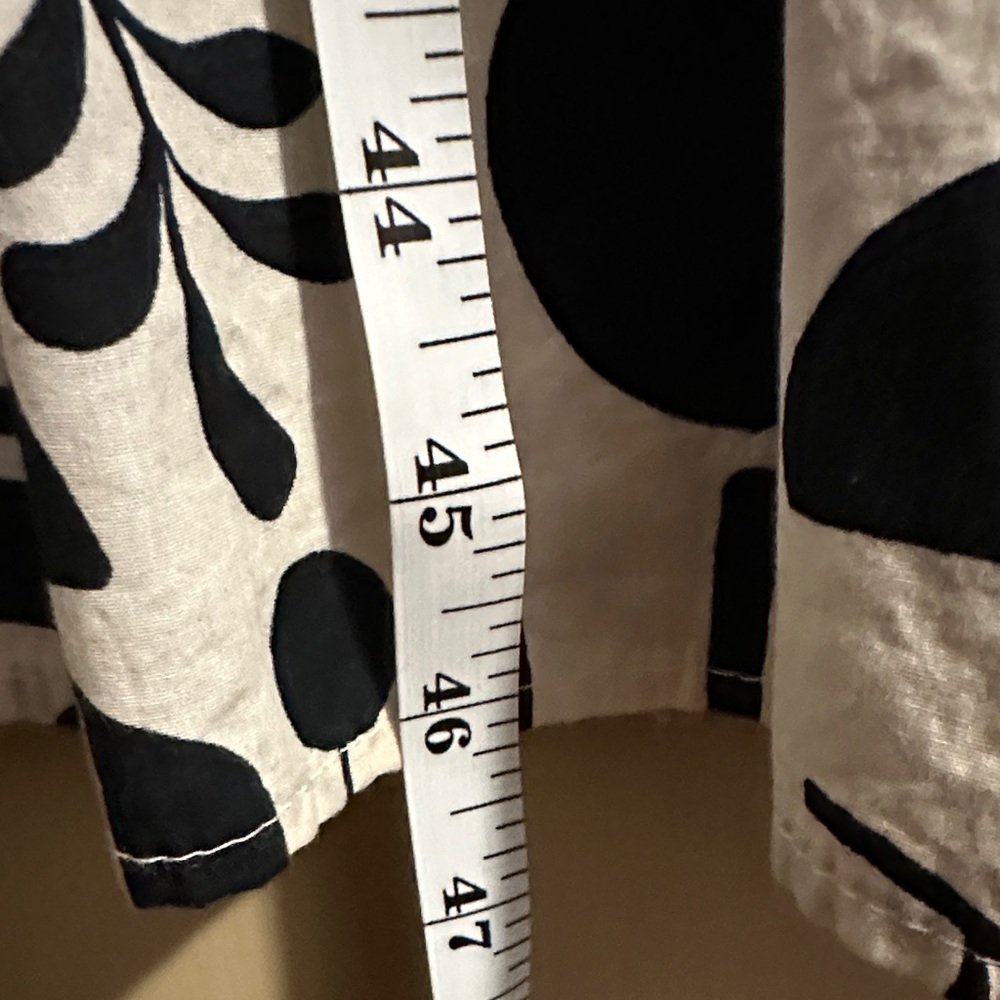 Maeve Anthropologie Bettina Black and White Graphic Long Sleeve Dress - Picture 4 of 4